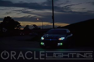 Dodge Dart Fog Light Halo Kit - ORACLE Lighting - Surface Mount LED Projector - Blue - `13-`16